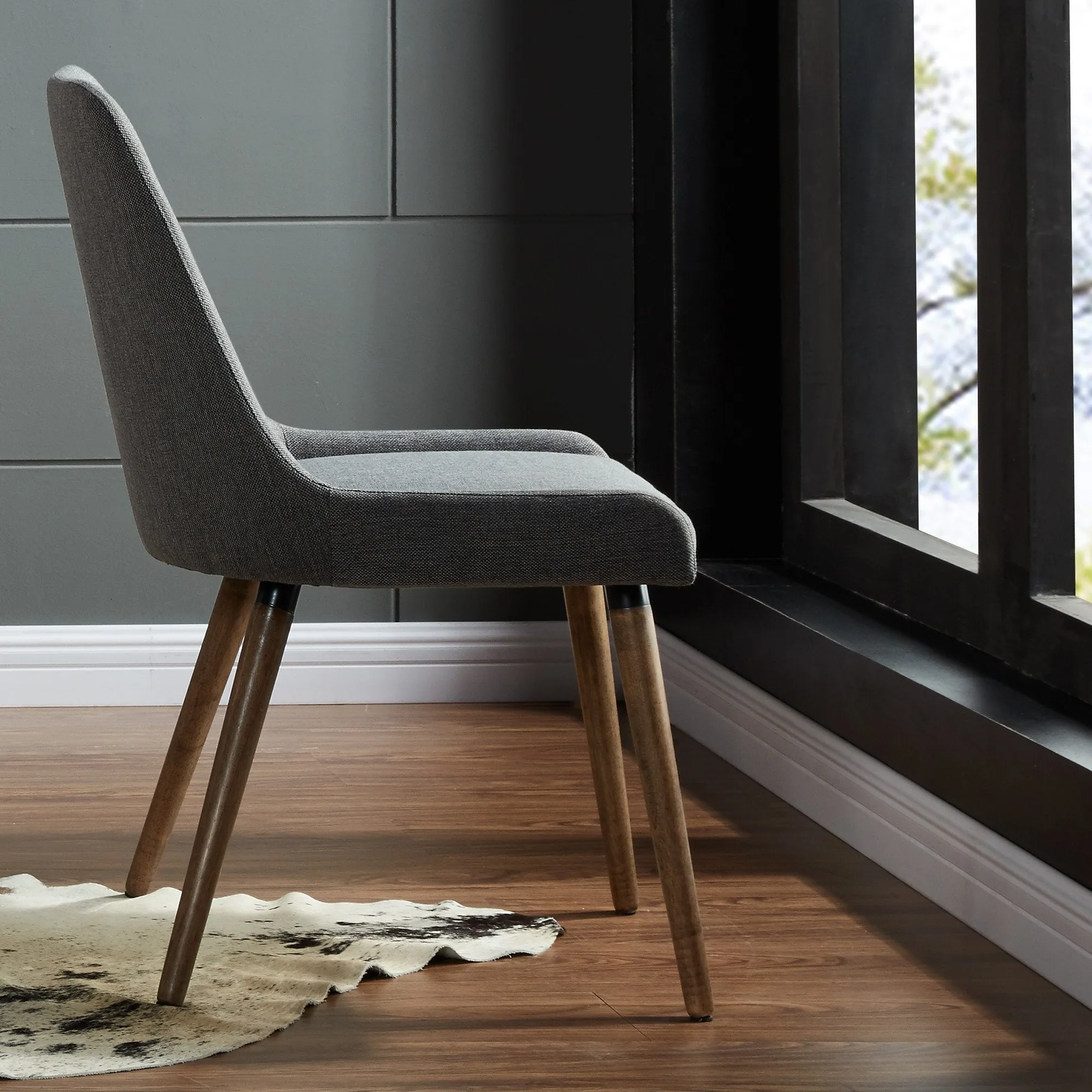 Mia Side Chair in Grey/Dark Grey, 2pk