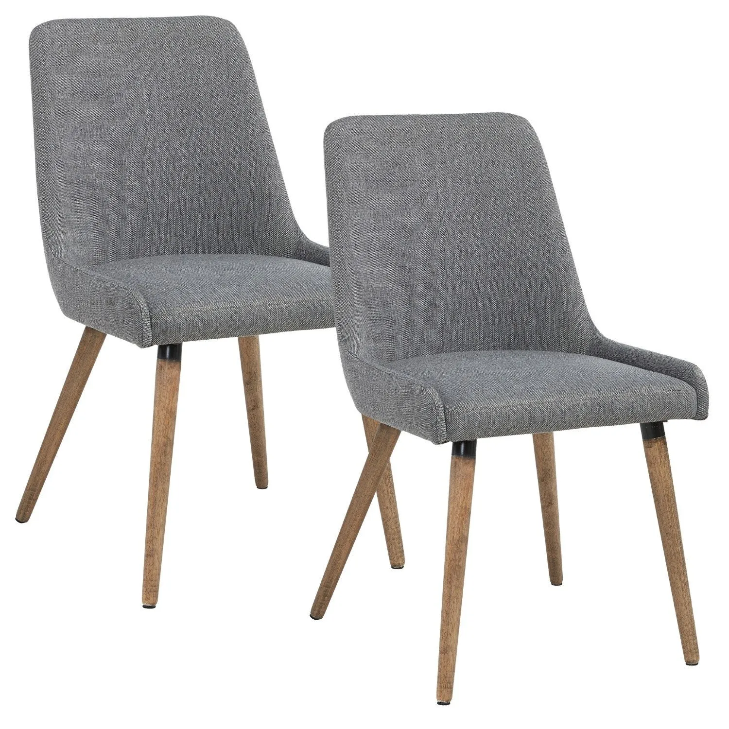 Mia Side Chair in Grey/Dark Grey, 2pk