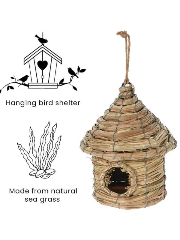 Natural Seagrass Birdhouse