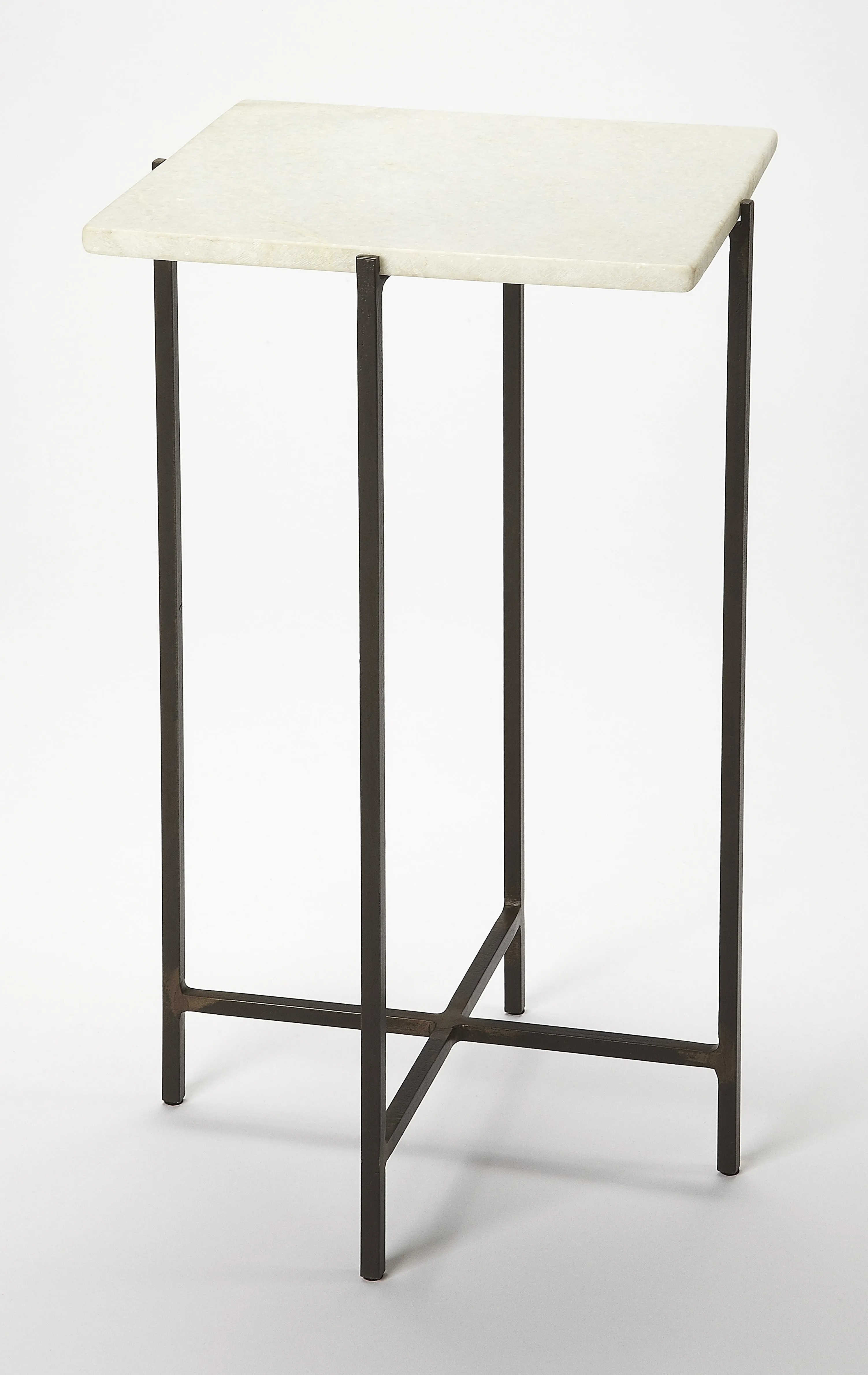 Nigella Square Marble & Metal Side Table in Multi-Color  5246389
