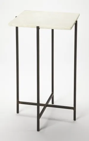 Nigella Square Marble & Metal Side Table in Multi-Color  5246389