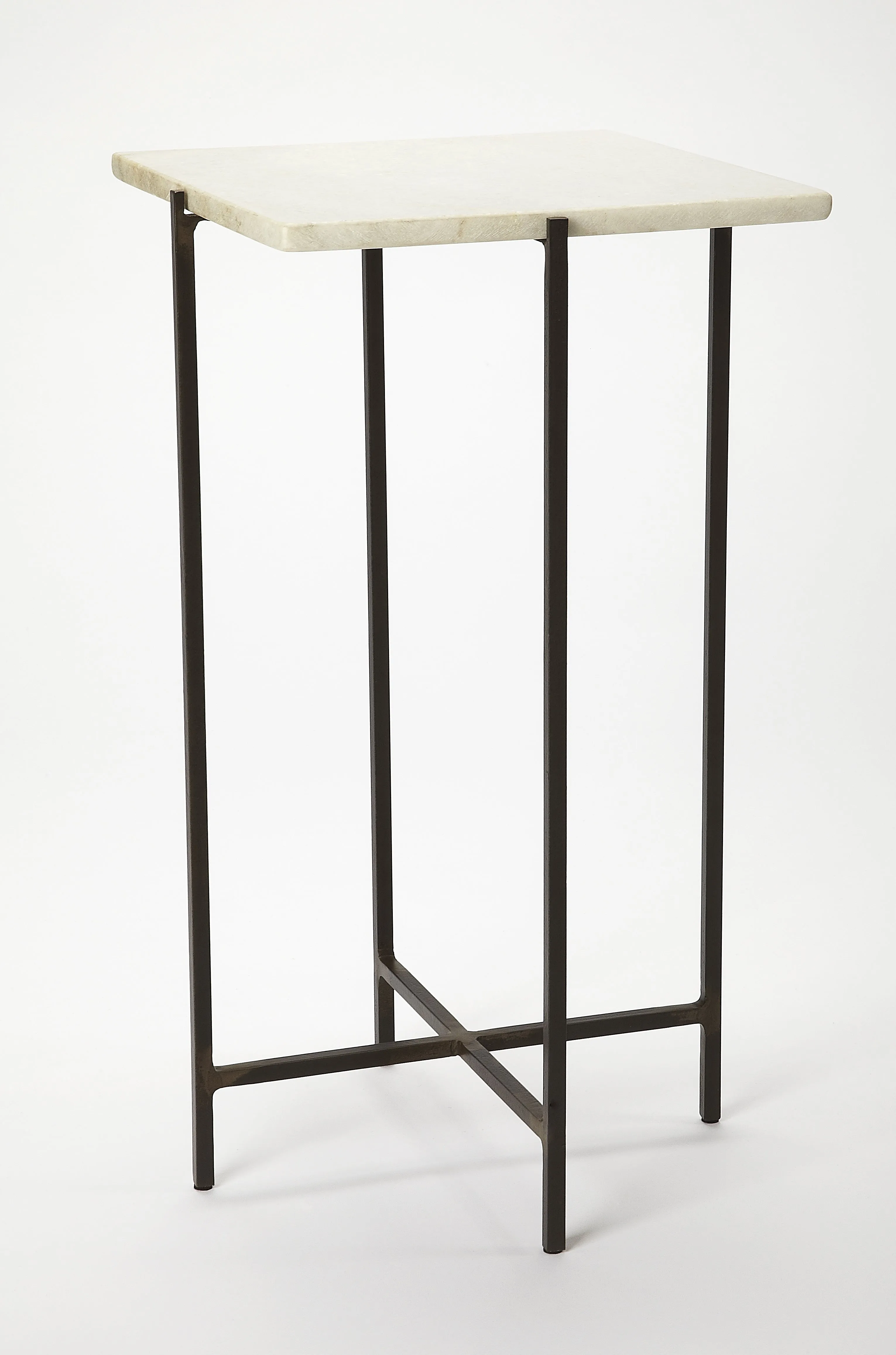 Nigella Square Marble & Metal Side Table in Multi-Color  5246389