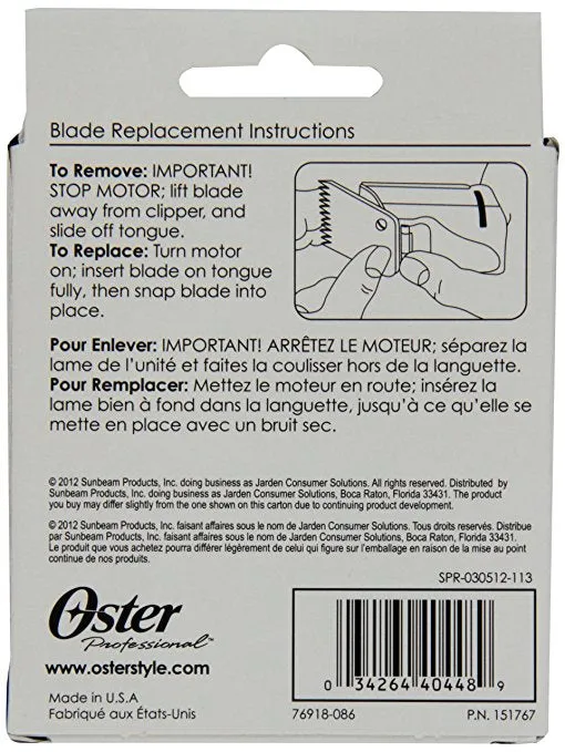 Oster Professional 76918-086 Size 1 Hair Clipper Replacement Blade