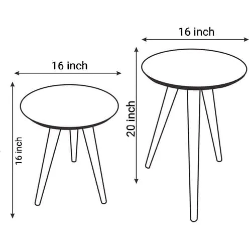 OXMIC Double Bedside Coffee Table,Beautiful Wooden Antique Side Table,Wooden Bedside Table| Wooden End Table Stool for Living Room, Bedroom.Lakdi Wooden & Laminated Board Top Side Table (Grey)
