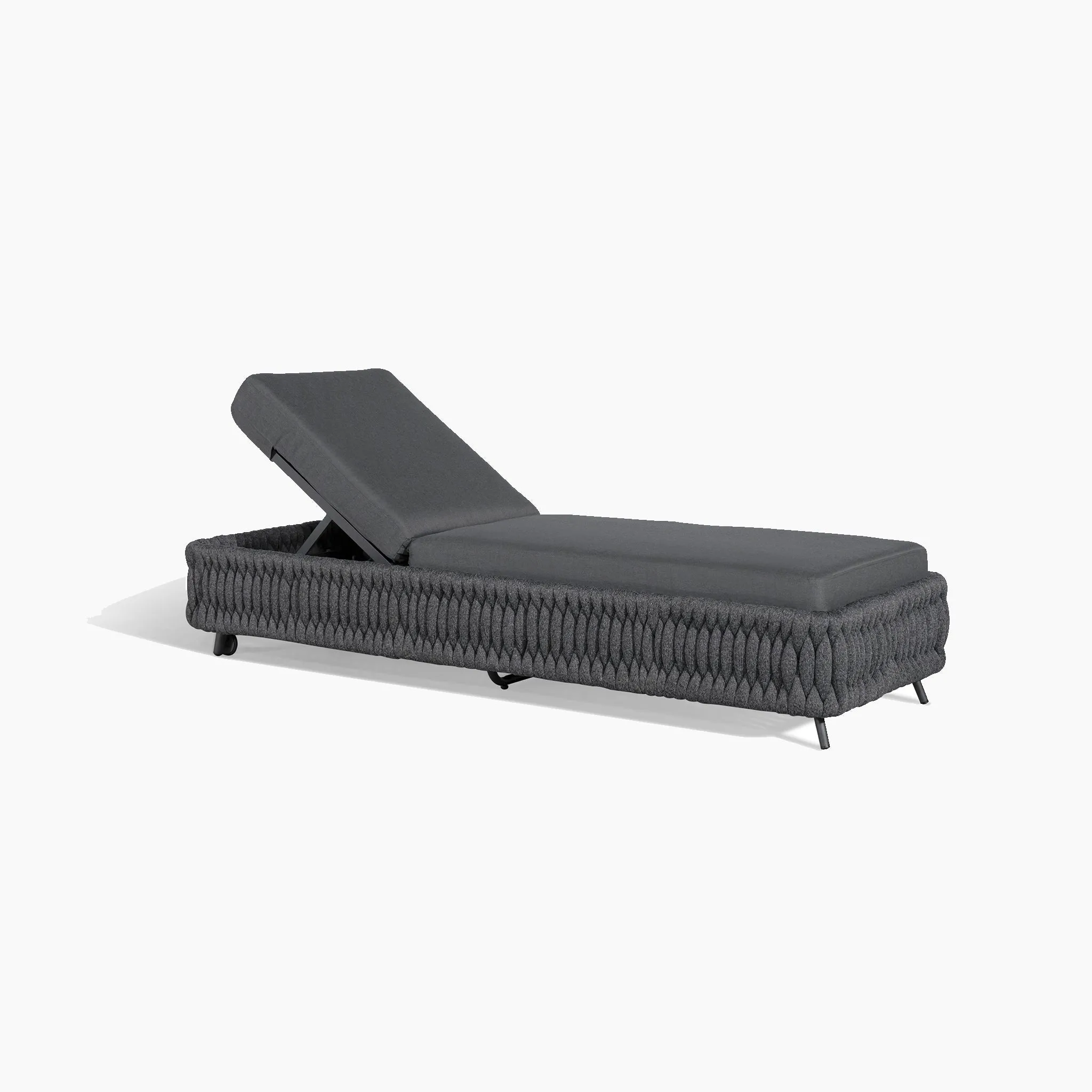Palma Rope Sun Lounger in Grey
