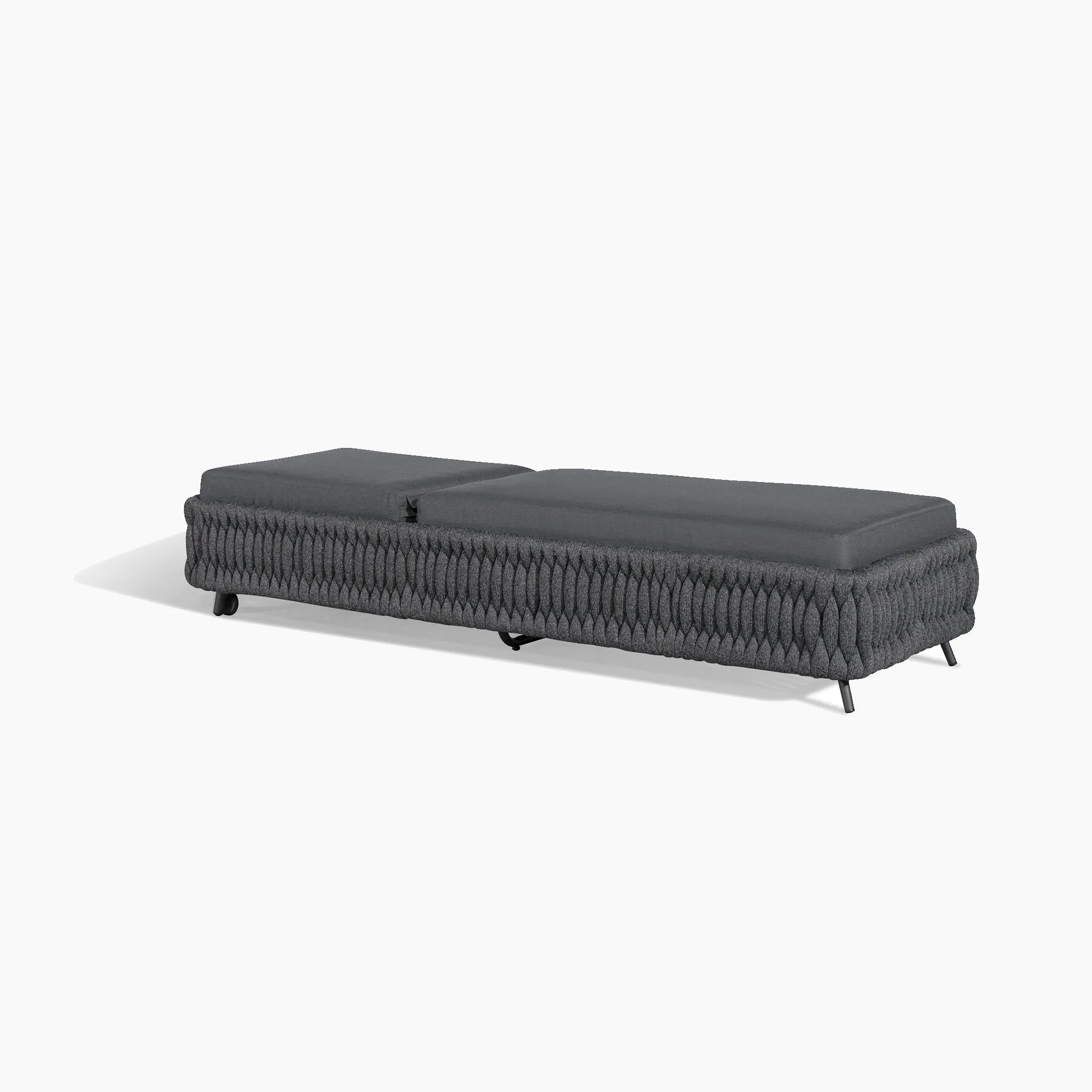 Palma Rope Sun Lounger in Grey