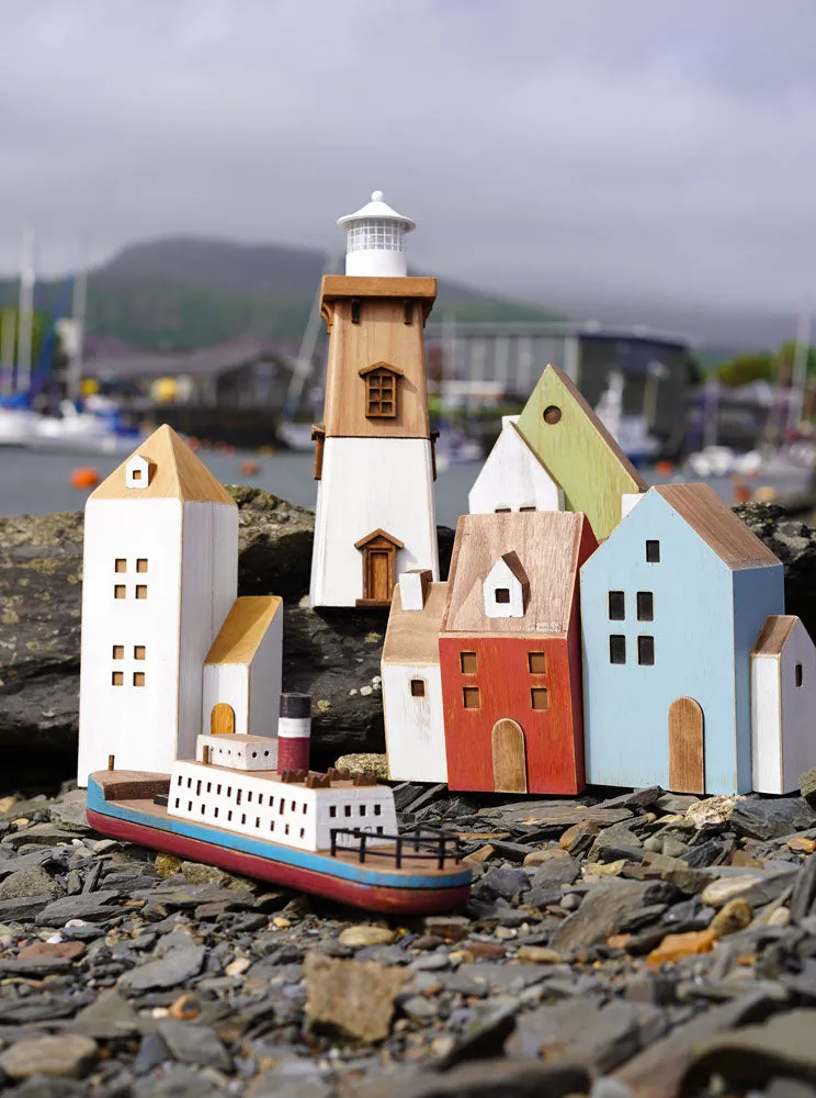 Papoose Toys Blue Wooden House