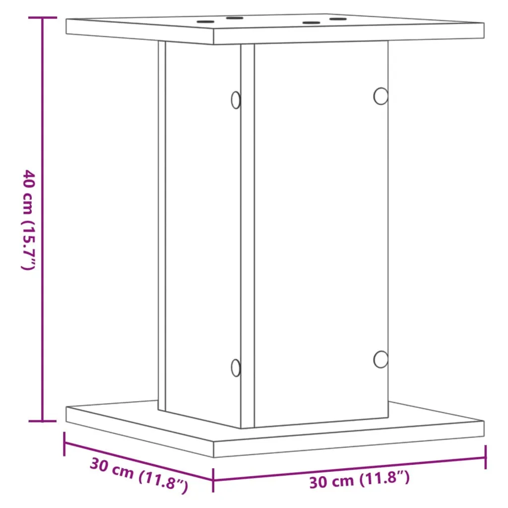 Plant Stands 2 pcs Old Wood 30x30x40 cm Engineered Wood