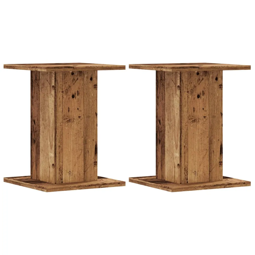 Plant Stands 2 pcs Old Wood 30x30x40 cm Engineered Wood