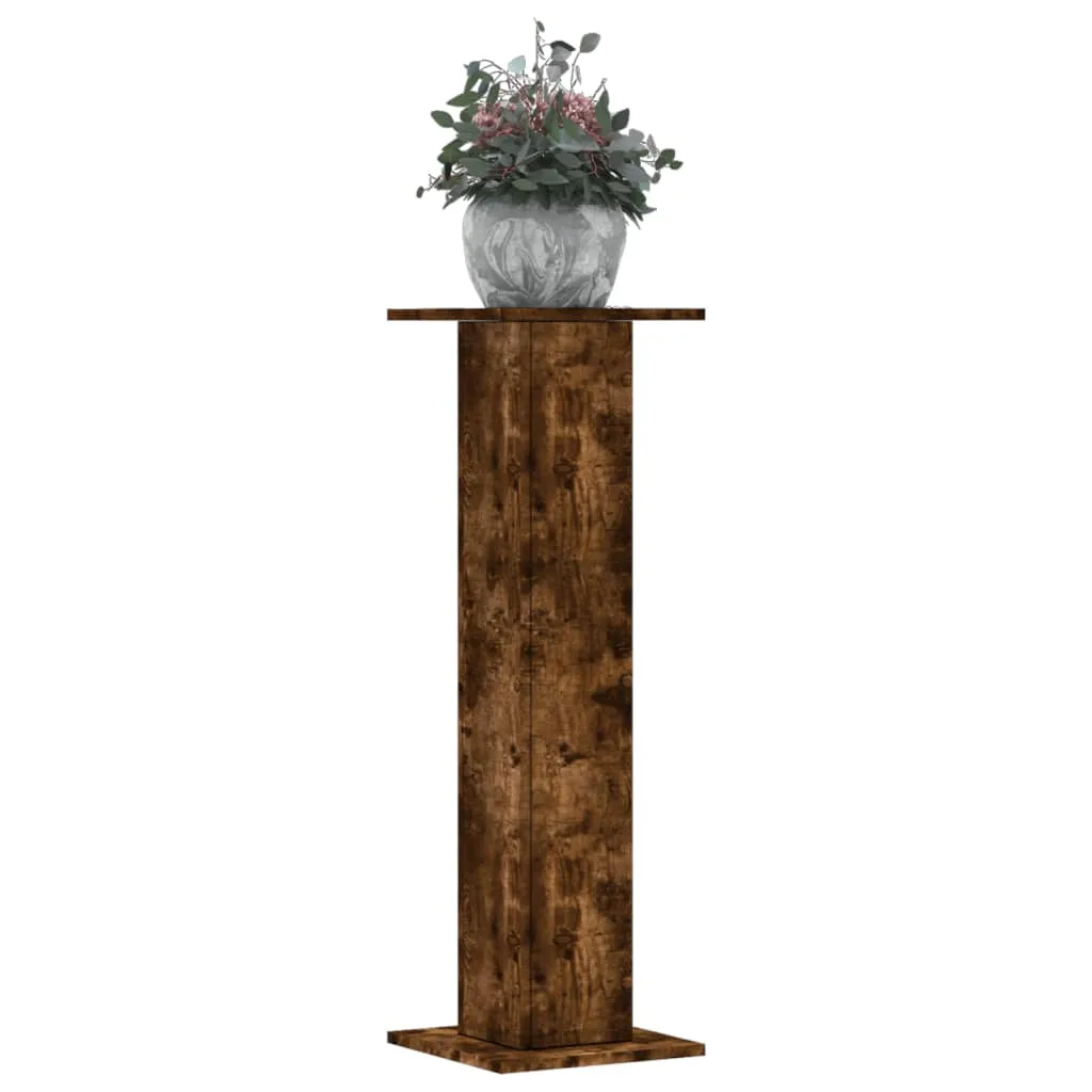 Plant Stands 2 pcs Smoked Oak 30x30x95 cm Engineered Wood