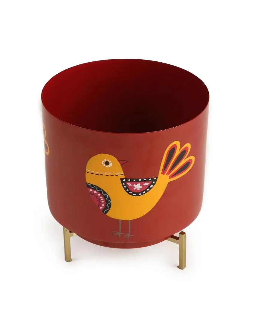 Printed Design Hand Painted Planter