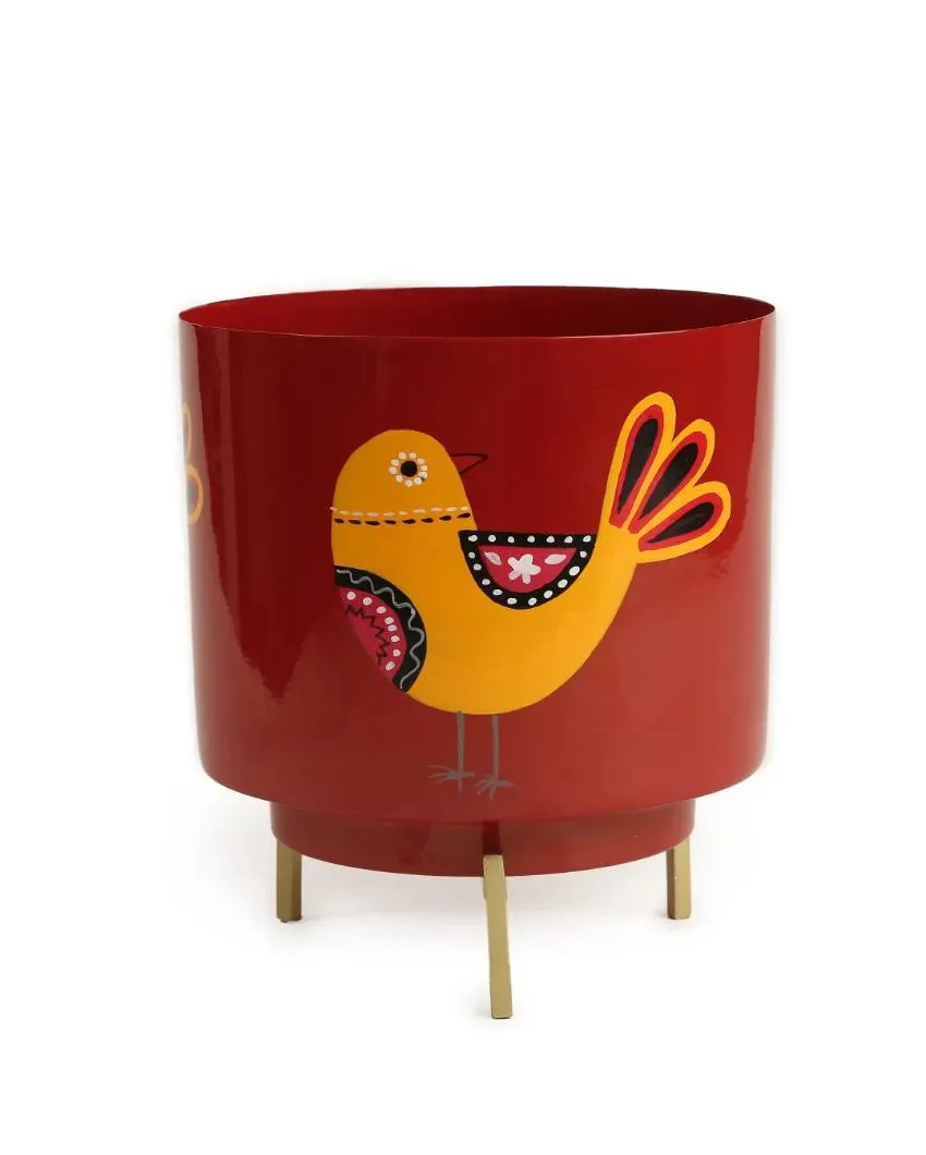 Printed Design Hand Painted Planter