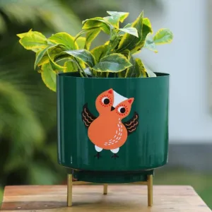 Printed Design Hand Painted Planter