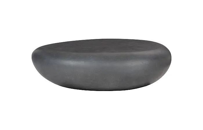 River Stone Coffee Table Large, Charcoal Stone