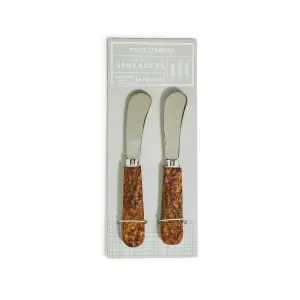 Rustic Bark Handle Spreader - Set of 2