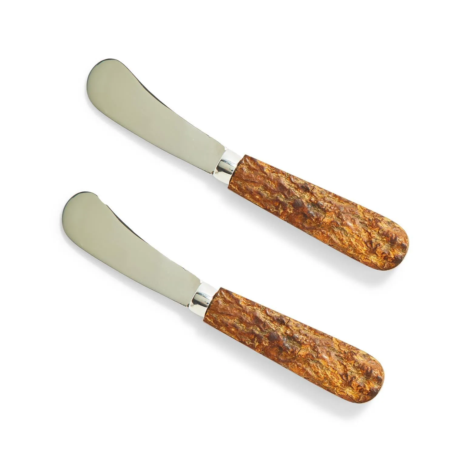 Rustic Bark Handle Spreader - Set of 2