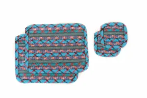 Set of 2 Placemats & Coasters - Water
