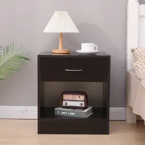 Set of 2 Sarnia Wooden Bedside Tables Nightstand - Black
