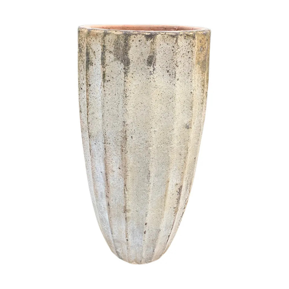Skinny Ribbed Terracotta Planter