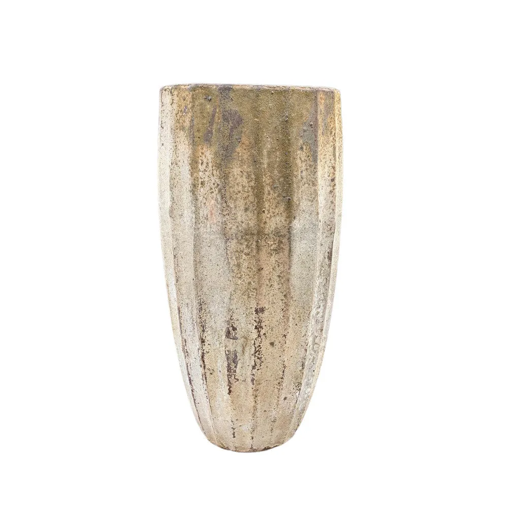Skinny Ribbed Terracotta Planter