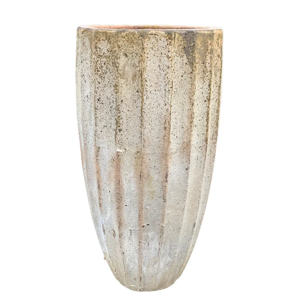 Skinny Ribbed Terracotta Planter