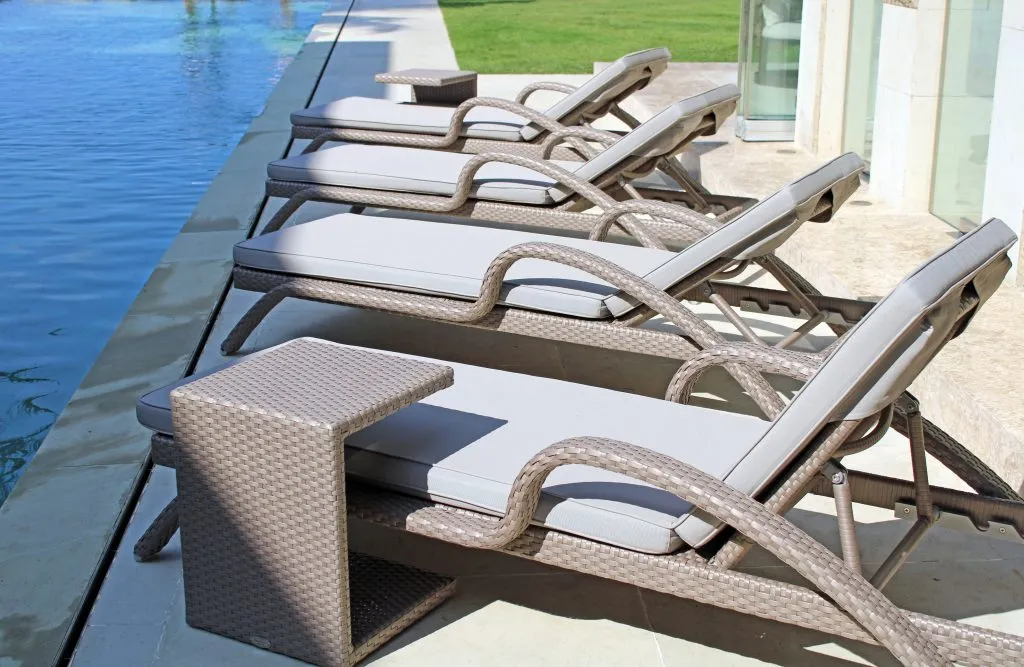 Skyline Design Imperial Rattan Garden Sun Lounger With Adjustable Back