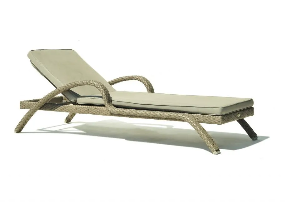 Skyline Design Imperial Rattan Garden Sun Lounger With Adjustable Back
