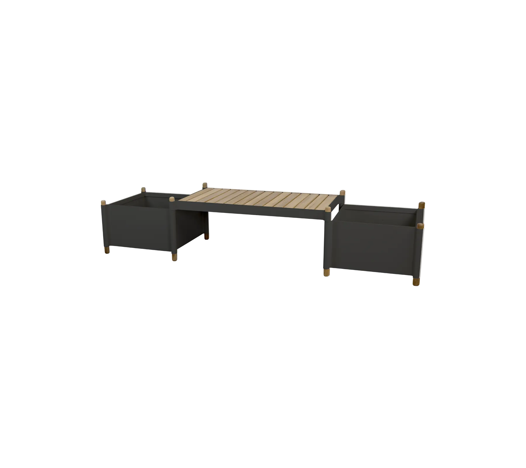 Sticks bench incl. 2 planters
