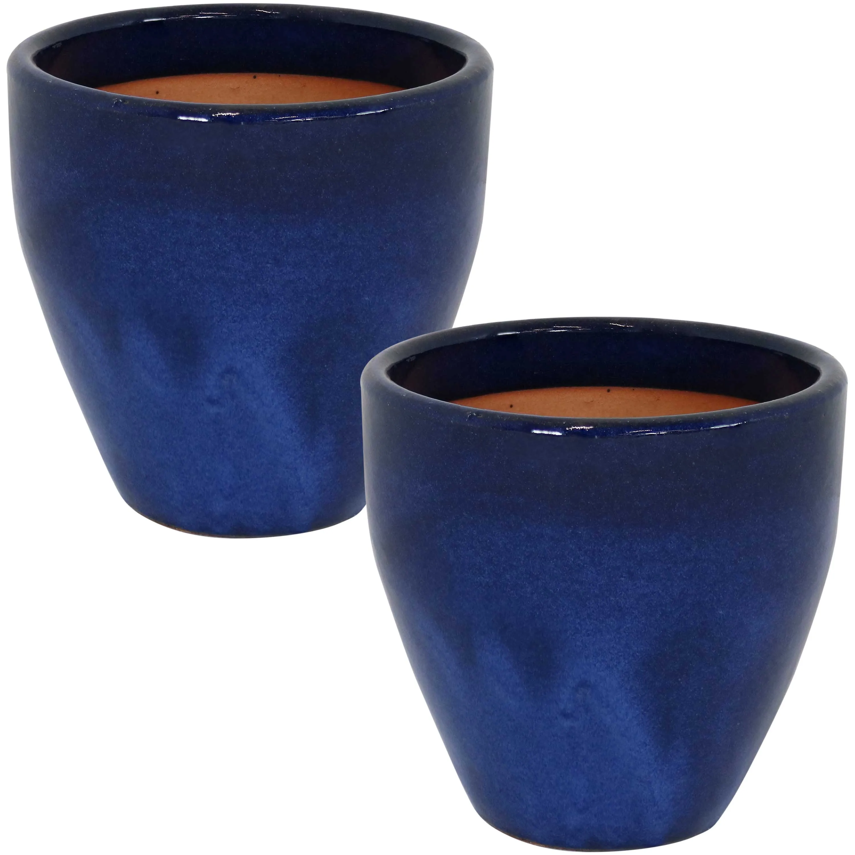 Sunnydaze Resort Ceramic Outdoor Flower Pot Planter