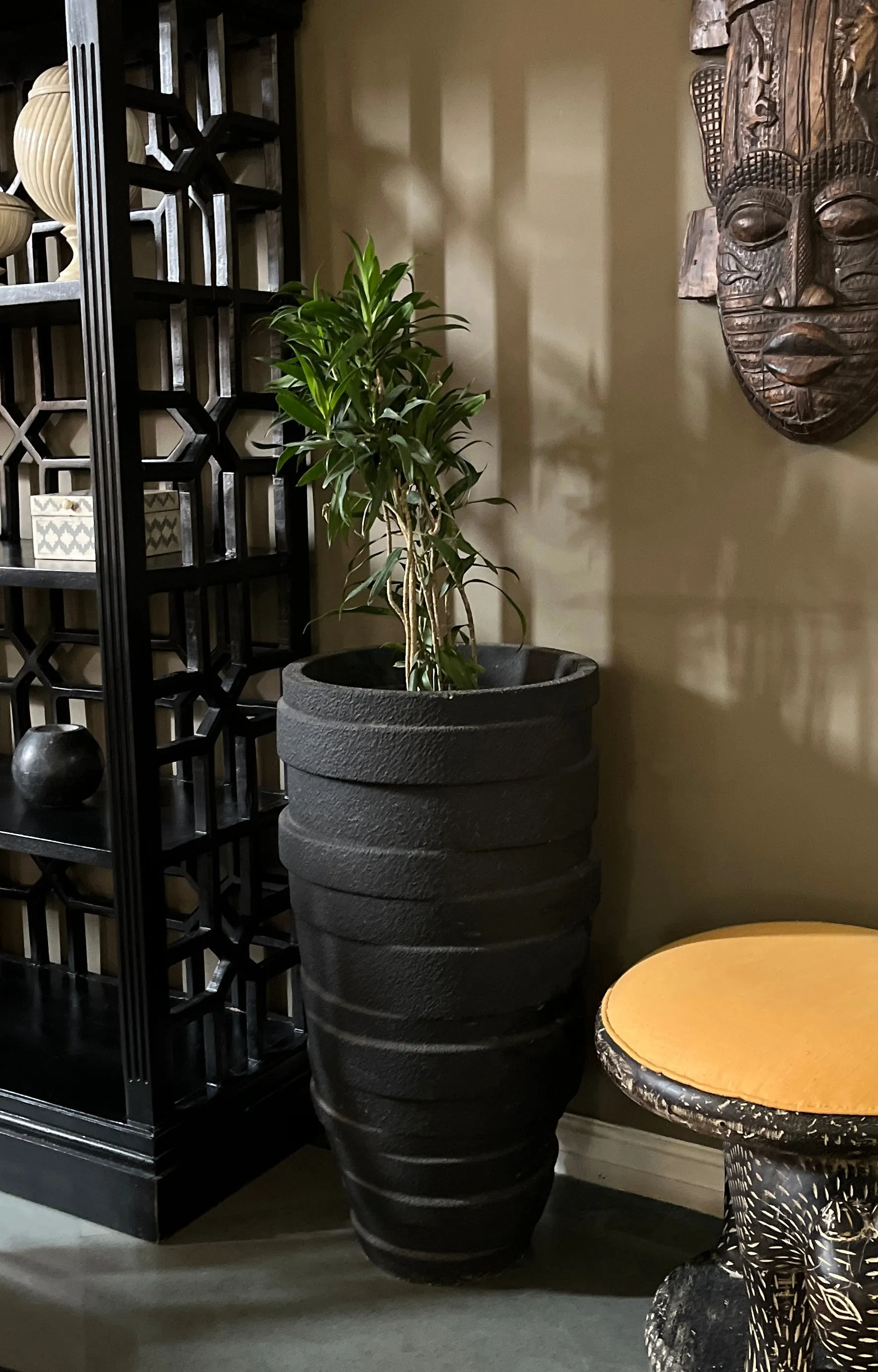 The Sleek Black Planter Set