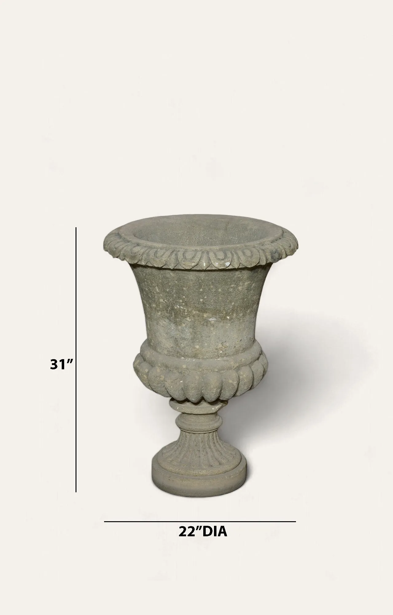 Vintage Concrete Urn Planter