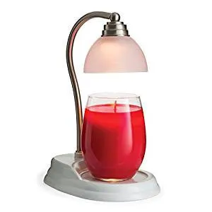 White Nickel Aurora Candle Warmer