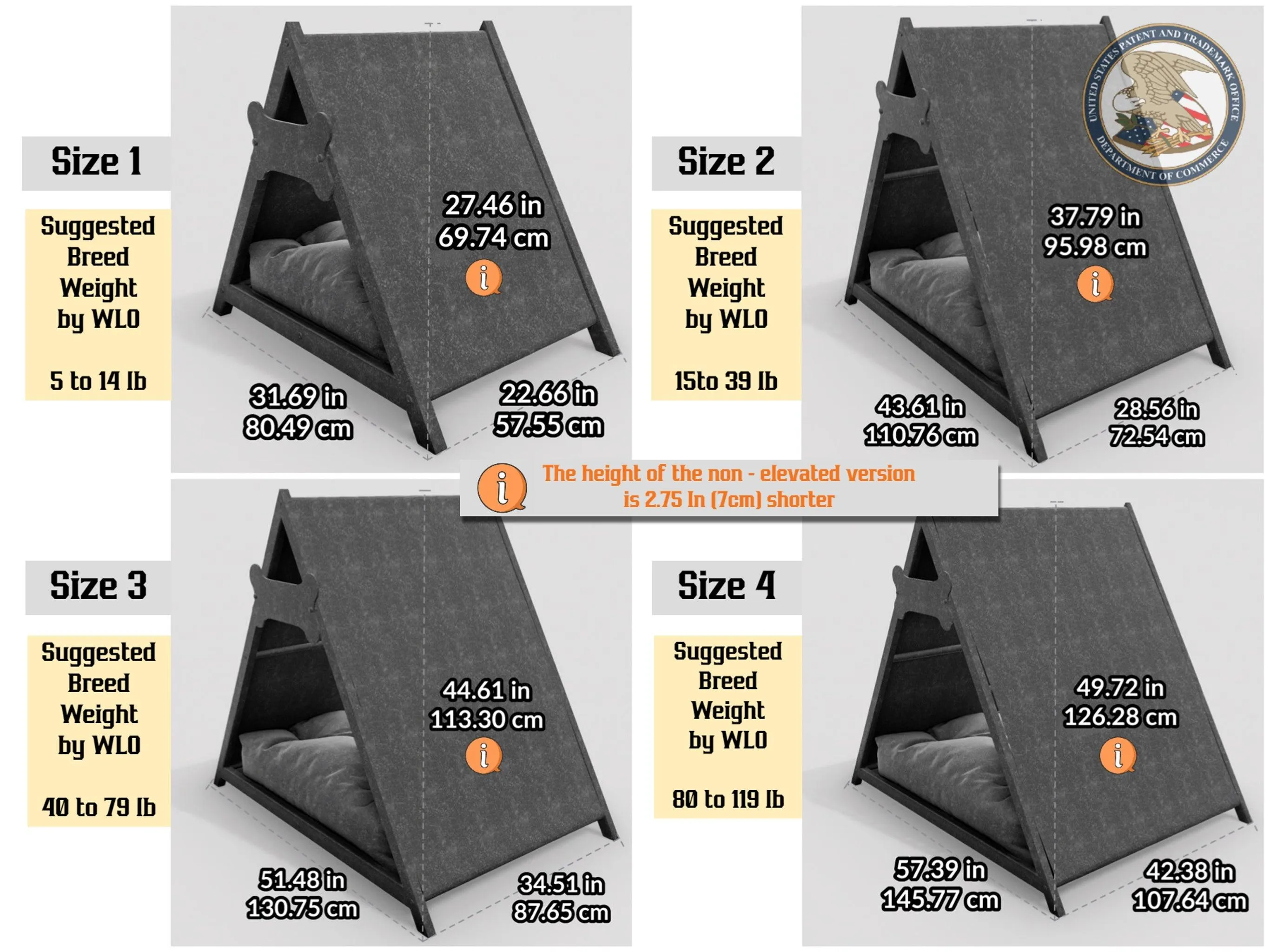 WLO® Gray Lakota Modern Dog House
