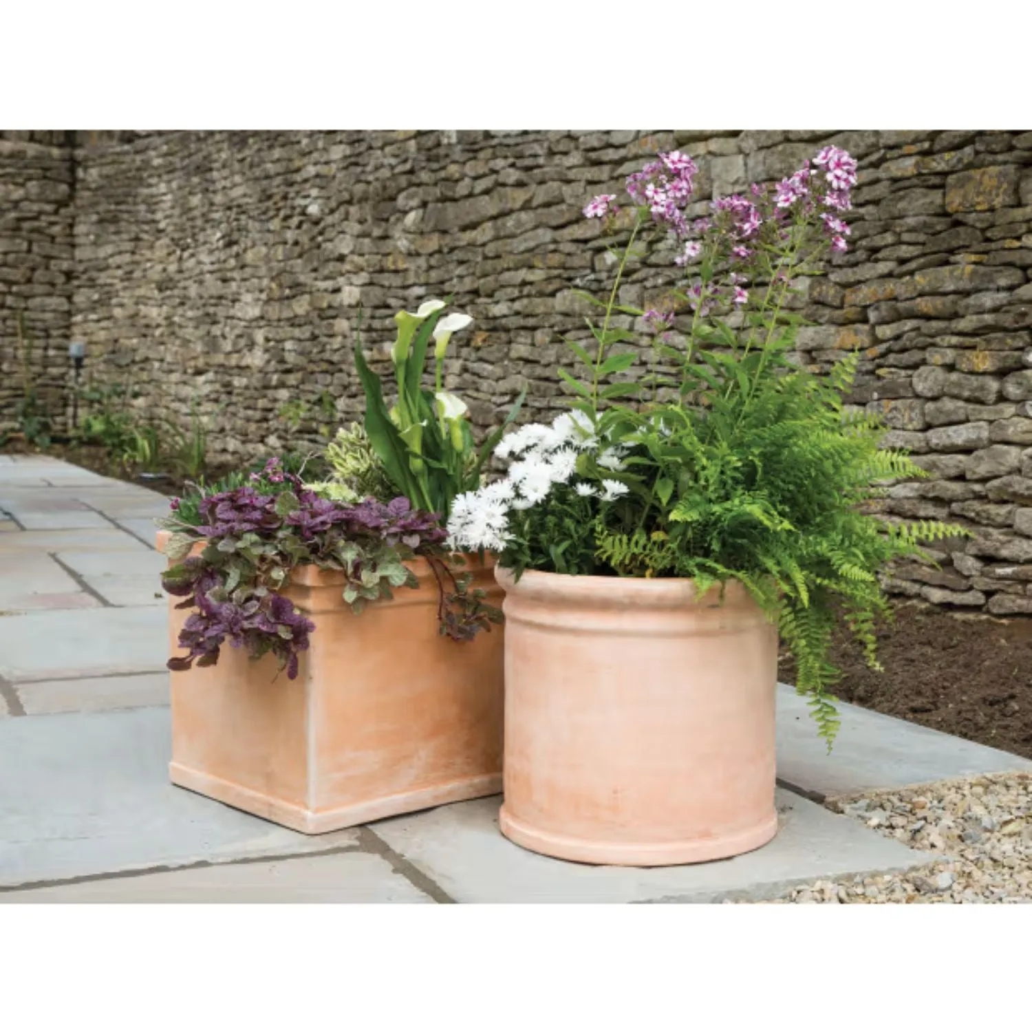 Woodlodge 22cm Terracotta Viking Cylinder Pot