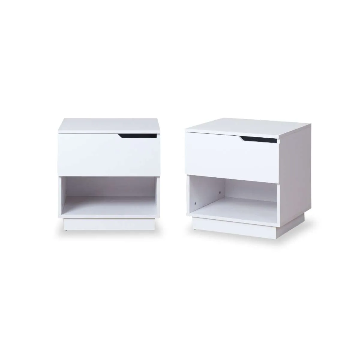Zack Bedside Table - White Bundle